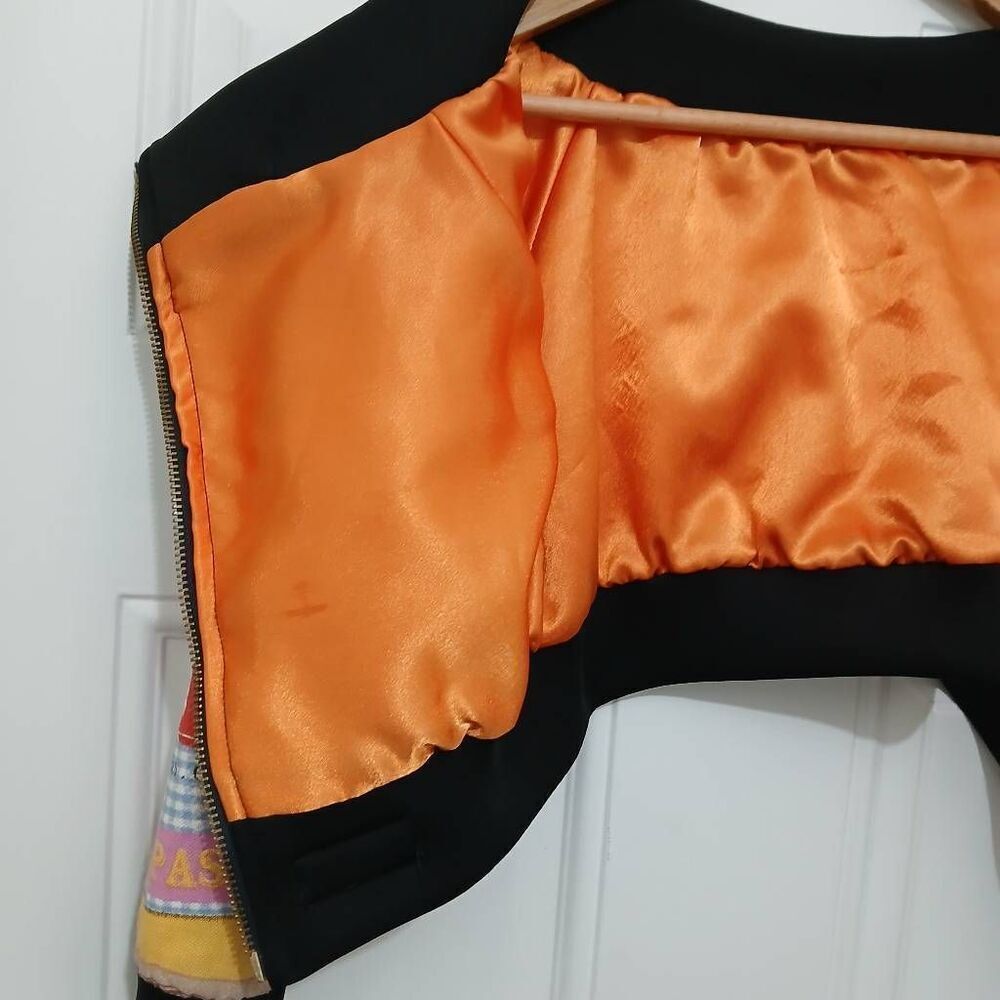 Colorful Retro Print Cropped Utility Jacket - Multicolor - Picture 3 of 5